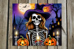 Halloween character | spooky Skinny tumbler sublimation PL2 Product Image 2