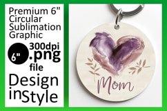 Sublimation Circle Car Coaster for Mother's Day Product Image 1