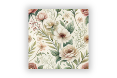 Ivory Toile Digital Paper Pack, Vintage Floral Toile Product Image 6
