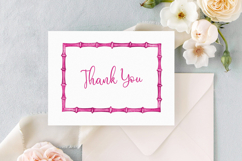 Watercolor Pink Bamboo Frames Clipart Product Image 6