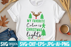 My Favorite Color is Christmas Lights SVG Cut File,Christmas Product Image 3