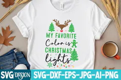 My Favorite Color is Christmas Lights SVG Cut File,Christmas Product Image 3