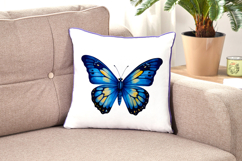 Butterfly Blue Yellow Insect Watercolor Illustration Animal Product Image 6