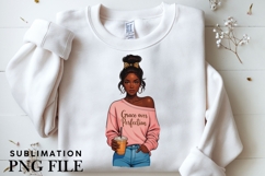 Motivational Melanin woman Sublimation PNG, Graphic Illustra Product Image 5