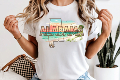Alabama State PNG, Vintage Cotton Field Southern Sublimation Product Image 6