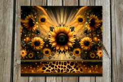 Magic sunflowers | straight skinny tumbler sublimation PL2 Product Image 2
