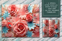3d Flower Sublimation Tumbler | 3d Tumbler Wrap Product Image 7