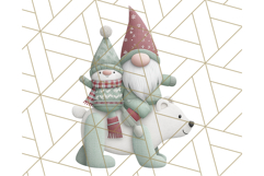 Cozy Winter Gnome Clipart PNG, Christmas Gnome Clip Art Product Image 2