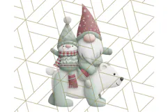 Cozy Winter Gnome Clipart PNG, Christmas Gnome Clip Art Product Image 2