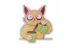 Grumpy cat coffee T-Shirt Design SVG, PNG &amp; EPS Product Image 5