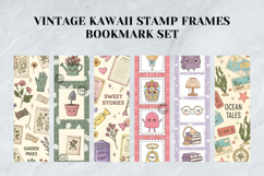 Vintage Kawaii Stamp Frames Bookmark Set,Pastel Retro Postage Product Image 6