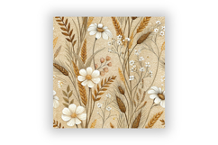 Cozy Boho Felted Floral Seamless Pattern Bundle, Neutral Product Image 6