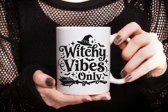 Witchy Vibes Only Svg, Halloween Witch Svg, Witch Hat Svg. Product Image 7