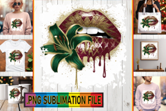 Fun TOTE BAG Ideas PNG, Dripping Lips Product Image 1