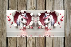 Valentine animals | unicorn mug love watercolor design Product Image 2