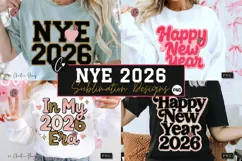 Preppy Girly New Years PNG Faux Latch Hook - 4 Designs Product Image 1