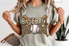 Baseball Mom PNG, Leopard Sports Game Day Sublimation Product Image 6