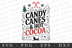 Candy canes &amp; Hot CoCoaSvg | Christmas svg Product Image 1