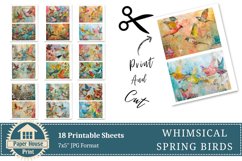 Mixed Media Colorful Spring Birds Printable Sheets Product Image 6