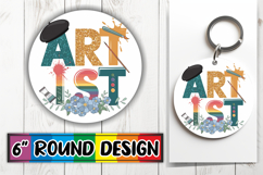 Luminous Keychain Round PNG, Profession Product Image 1