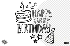 1st Birthday Sublimation PNG - Baby PNG - Birthday PNG Product Image 1
