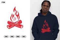 Campfire SVG - Campfire Clipart - Camping SVG Product Image 1