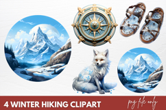 Winter Hiking Clipart Png Winter Hiking Christmas Product Image 1