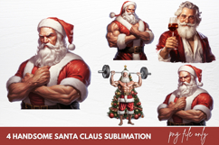 Handsome Santa Claus Clipart Sublimation Product Image 1