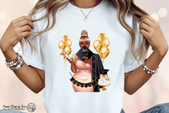 Black Girl Graduation PNG That’s a Wrap Blonde Bun Design Product Image 8