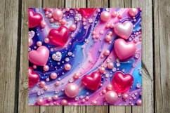 Love Pearls | 4 valentine Skinny tumbler sublimation designs Product Image 2