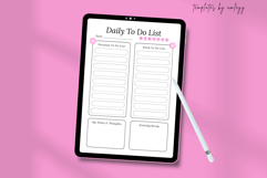 Minimalist Pink Work From Home Daily Planner Template Canva Product Image 3