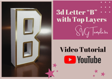 Letter a - 3D SVG File with Top Layers Product Image 2