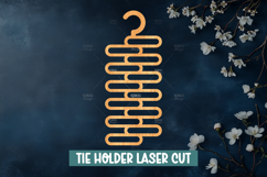 10 Tie Holder Laser Cut SVG, Hanging Tie Rack Templates Product Image 7