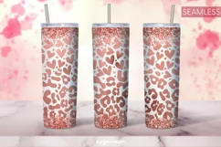 Leopard Hearts Tumbler Wrap | Skinny 20 oz | Valentines Day Product Image 1