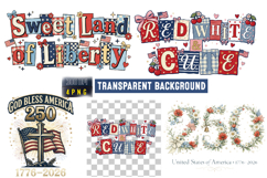 America 250 Anniversary 1776-2026 Patriotic PNG,American png Product Image 1
