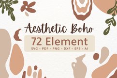 Aesthetic Abstract Boho 72 Element Vector SVG Product Image 6