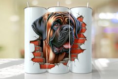 Mastiff Peeking from the Cracked wall Tumbler Wrap Product Image 1