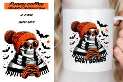 Funny Coffee Skeleton saying Sublimation PNG. Product Image 1