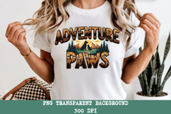 Adventure Paws PNG, Vintage Dog &amp; Cat Hiking Sublimation Product Image 1