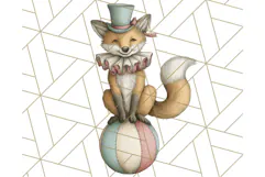 Vintage Carnival Animals Clipart PNG, Retro Circus Elements Product Image 2