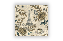 French Café Digital Paper Pack, Parisian Seamless Patterns Product Image 6
