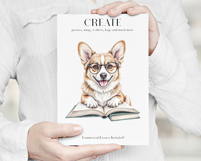 Funny Corgi Clipart, 20 PNG Cute Dog Product Image 6