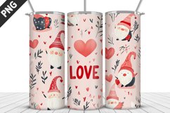 Valentine Gnome Tumbler Design | Valentine&#039;s Day Tumbler Product Image 3