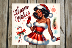 Christmas Pin up Girl | retro Sublimation Tumbler design P2 Product Image 2