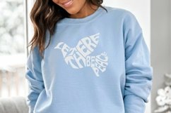 Let There be Peace Cut file | Dove of Peace Word Art Product Image 3