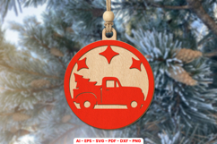 Christmas Ornament Laser Cut SVG Product Image 1