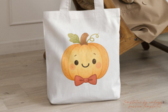 Cute Watercolor Pumpkin Clipart Autumn Harvest Fall Product Image 3