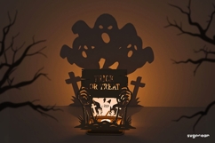 Halloween Shadow Candle Holders Bundle | Laser Cut | SVG Product Image 10