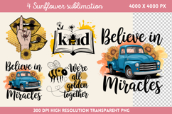 Sunflower Sublimation bundle PNG Product Image 5