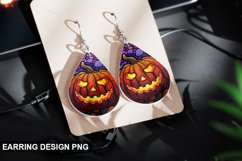 Halloween Stained Glass Pumpkin Earring Design Product Image 1